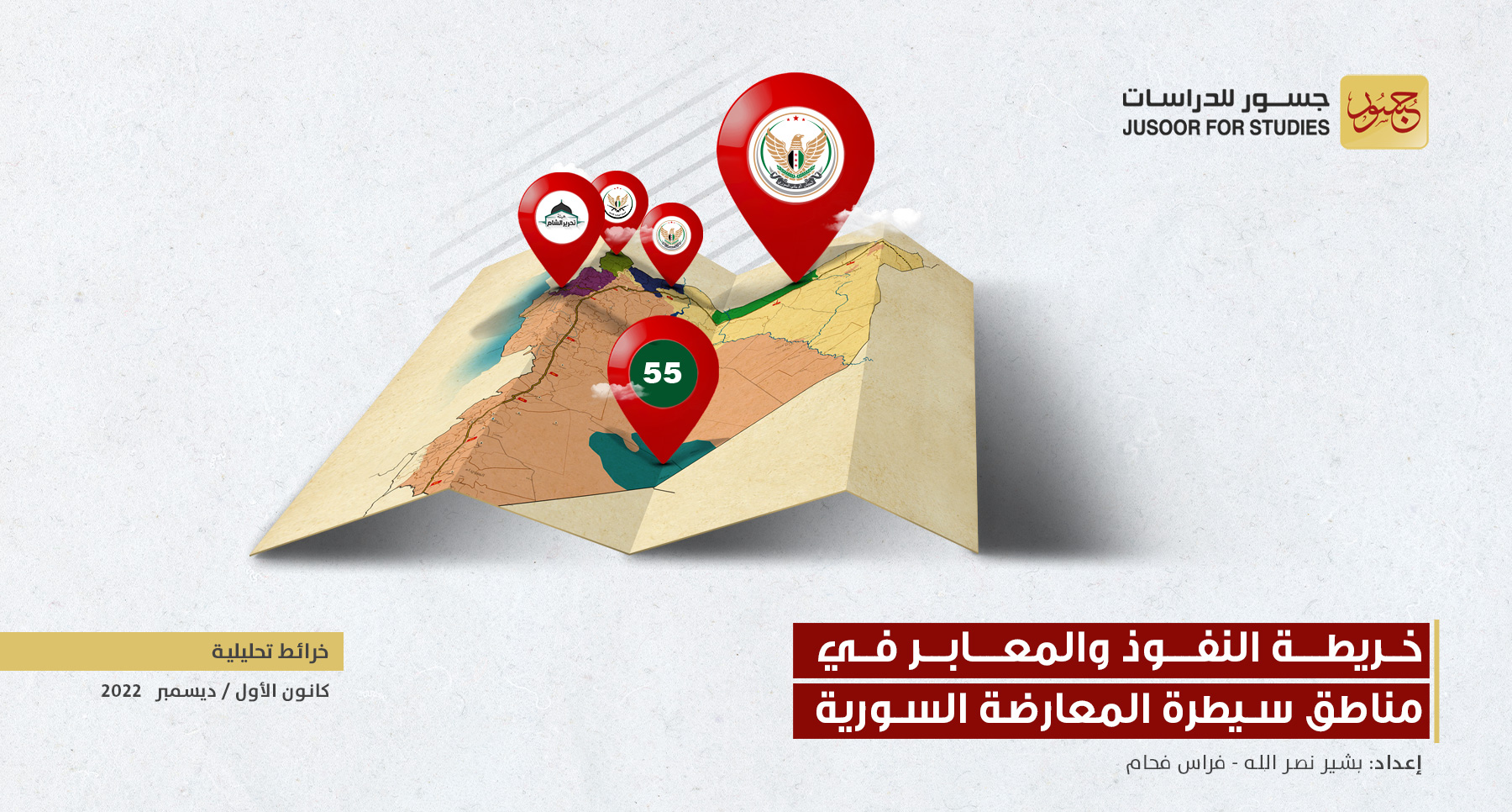 خريطة النفوذ والمعابر في مناطق سيطرة المعارضة السورية
