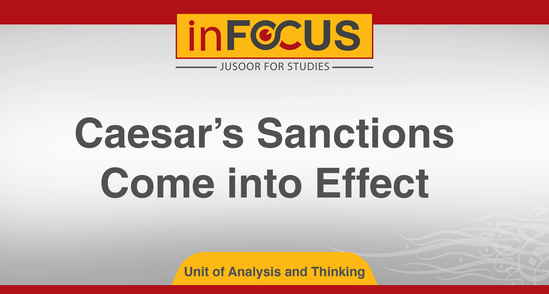 Caesar’s Sanctions Come into Effect